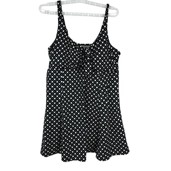 Croft&Barrow Black White Polka Dot Swim Dress Tankini Plus Size 20W - Picture 1 of 12